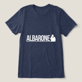 Albarone Gangster Silhouette Grafisch - Wit Tri-Blend Shirt