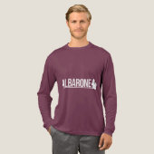 Albarone Gangster Silhouette Grafisch - Wit Tri-Blend Shirt (Voorkant)