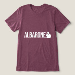 Albarone Gangster Silhouette Grafisch - Wit Tri-Blend Shirt