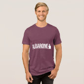 Albarone Gangster Silhouette Grafisch - Wit Tri-Blend Shirt (Voorkant volledig)
