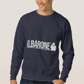 Albarone Gangster Silhouette Grafisch - Wit Trui (Voorkant)