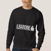 Albarone Gangster Silhouette Grafisch - Wit Trui (Voorkant)