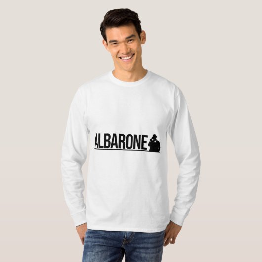 Albarone Gangster Silhouette Graphic - black  Hood T-shirt (Voorkant volledig)