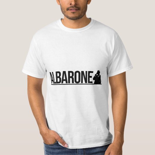Albarone Gangster Silhouette Graphic - black  T-shirt (Voorkant)