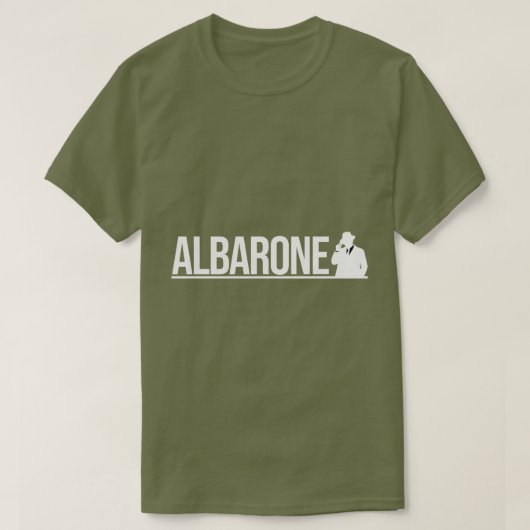 Albarone Gangster Silhouette Graphic - White T-shirt (Design voorkant)