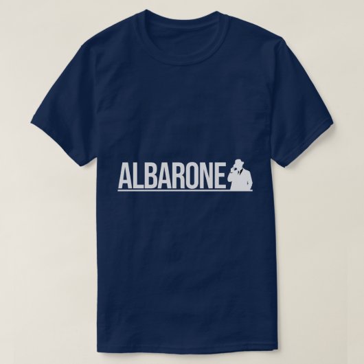 Albarone Gangster Silhouette Graphic - White T-shirt (Design voorkant)