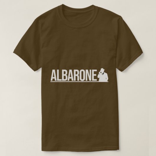 Albarone Gangster Silhouette Graphic - White T-shirt (Design voorkant)