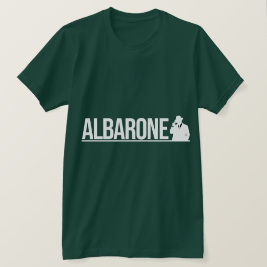 Albarone Gangster Silhouette Graphic - White T-shirt (Design voorkant)