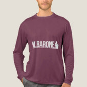 Albarone Gangster Silhouette Graphic - White Tri-Blend Shirt (Voorkant volledig)