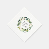 albasterskrans | Botanische gepersonaliseerde brui Servetten (Hoek)