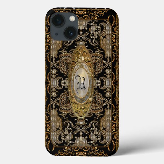 Albatronia elegante monogram Case-Mate iPhone case (Achterkant)