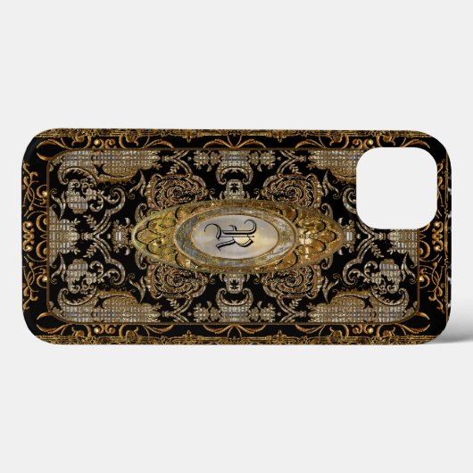 Albatronia elegante monogram Case-Mate iPhone case (Achterkant (horizontaal))