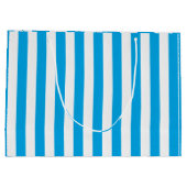 Albatros blauw en wit gestreept groot cadeauzakje (Achterkant)