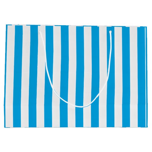 Albatros blauw en wit gestreept groot cadeauzakje (Achterkant)