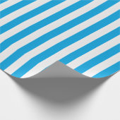 Albatros blauw en wit gestreept inpakpapier (Hoek)