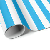 Albatros blauw en wit gestreept inpakpapier (Rol Hoek)