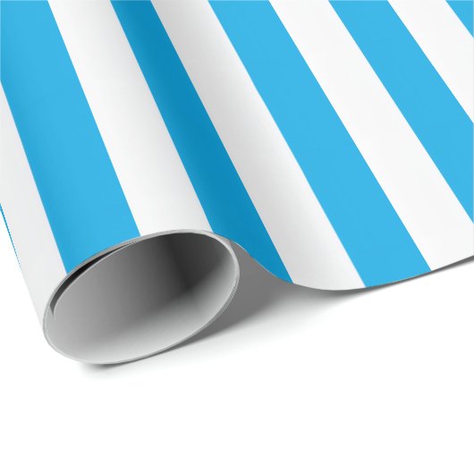 Albatros blauw en wit gestreept inpakpapier (Rol Hoek)