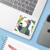 Albatros die tijd verdrijft sticker (Laptop met iPhone)