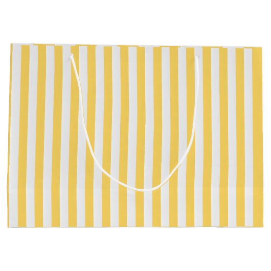Albatros geel en wit gestreept groot cadeauzakje (Achterkant)