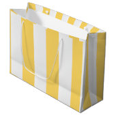 Albatros geel en wit gestreept groot cadeauzakje (Voorkant Gekanteld)