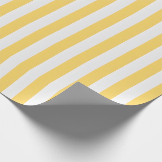 Albatros geel en wit gestreept inpakpapier (Hoek)