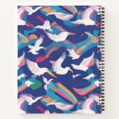 Albatros regenboog kleurrijk gepersonaliseerd patr notitieboek (Achterkant)