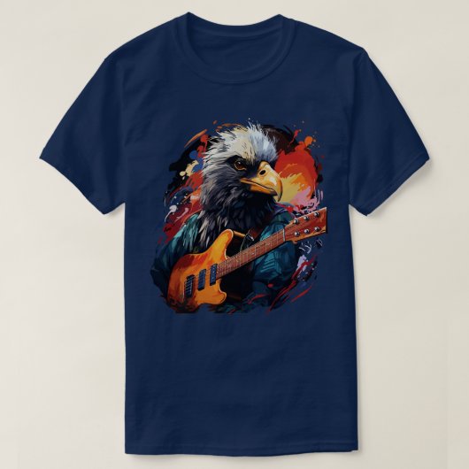 Albatros spelen gitaar t-shirt (Design voorkant)
