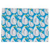 Albatros wit, blauw, geel, grijs, groot cadeauzakje (Achterkant)