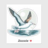 Albatross bird Custom-Cut Vinyl Sticker (Vel)