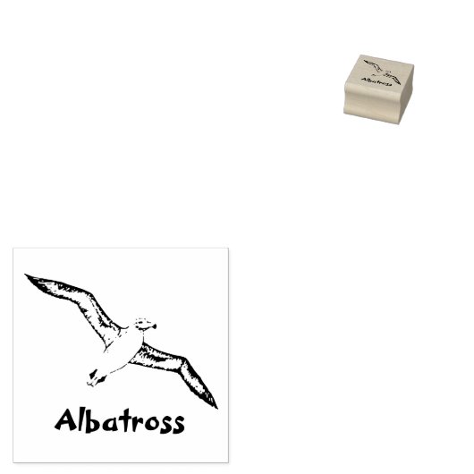 ALBATROSS BIRD RUBBER STAMP RUBBERSTEMPEL (Gestempeld)
