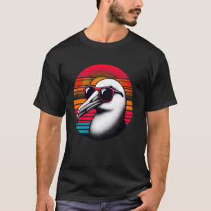 Albatross Bird Zonnebril Sunset Retro Style Vinta T-shirt