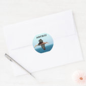 Albatross Flying Ronde Sticker (Envelop)