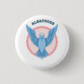 albatross ronde button 3,2 cm (Voorkant)