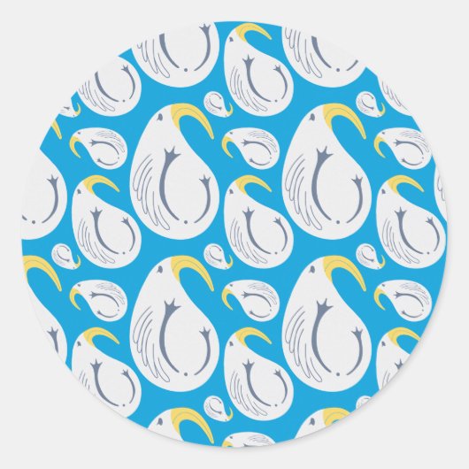 Albatross Ronde Sticker (Voorkant)