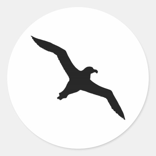 Albatross Ronde Sticker (Voorkant)