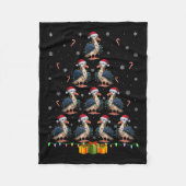 Albatross Santa Hat Xmas Lights Mannen Vrouwen Ker Fleece Deken (Voorkant)