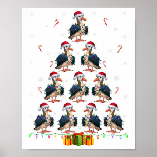 Albatross Santa Hat Xmas Lights Mannen Vrouwen Ker Poster