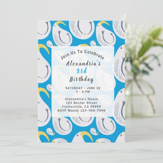 Albatross verjaardagsfeest kaart (Staand voorkant)