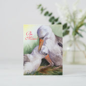 Albatrosses in Love Valentine Day Card Feestdagenkaart (Staand voorkant)