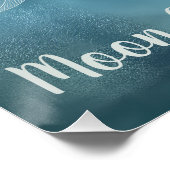 Albatrosvogel baby slapen op Moon Perfect Poster (Hoek)