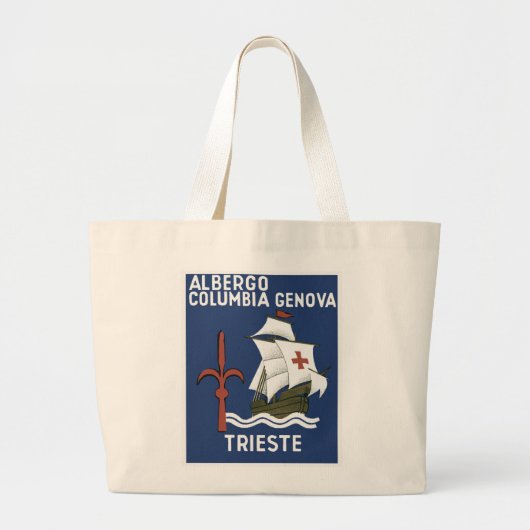 Albergo Columbia Genoa ~ Trieste Grote Tote Bag (Voorkant)