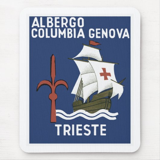 Albergo Columbia Genoa ~ Trieste Muismat (Voorkant)