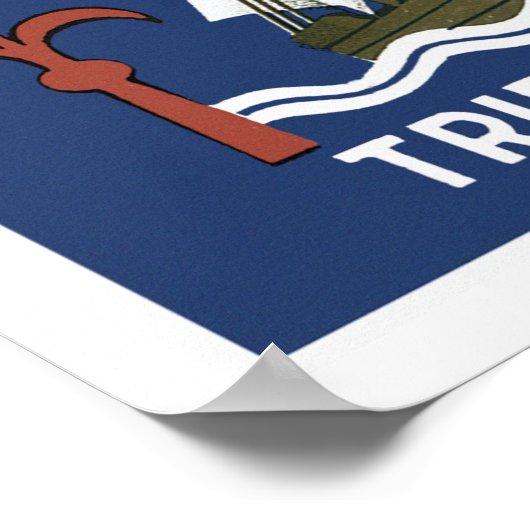 Albergo Columbia Genoa ~ Trieste Poster (Hoek)