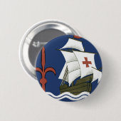 Albergo Columbia Genoa ~ Trieste Ronde Button 5,7 Cm (Voorkant /achterkant)