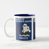 Albergo Columbia Genoa ~ Trieste Tweekleurige Koffiemok (Links)