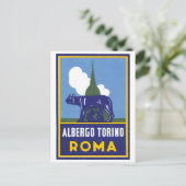 Albergo Torino Roma Travel Poster Briefkaart (Staand voorkant)