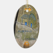 Albergue hostelbord, El Camino, Spanje Keramisch Ornament (Rechts)