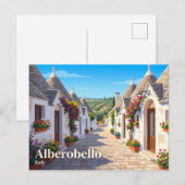 Alberobello Italië Briefkaart (Voorkant / Achterkant)