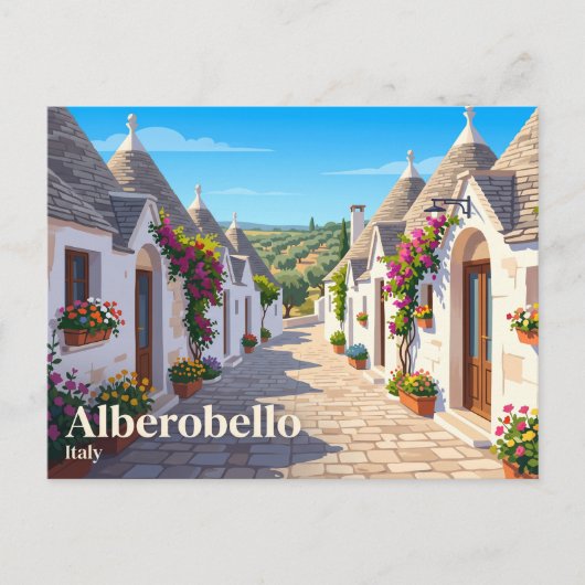 Alberobello Italië Briefkaart (Voorkant)