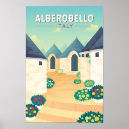 Alberobello Italië Reis Kunst Vintage Poster